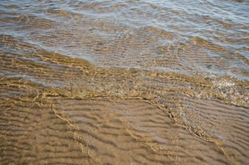 sand waves pattern under the water