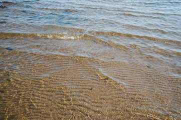 sand waves pattern under the water