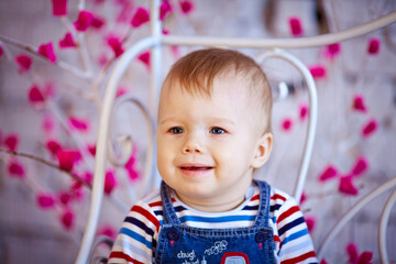 Fototapeta premium baby boy portrait