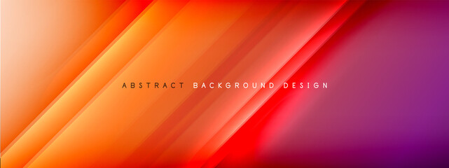 Motion concept neon shiny lines on liquid color gradients abstract backgrounds. Dynamic shadows and lights templates for text