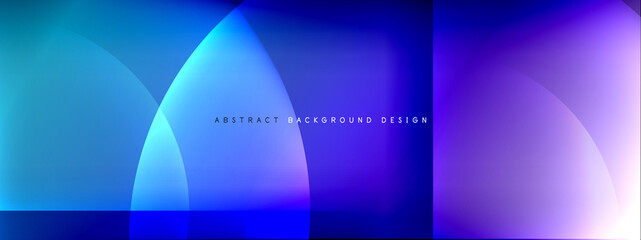 Vector abstract background - circle and cross on fluid gradient with shadows and light effects. Techno or business shiny design templates for text