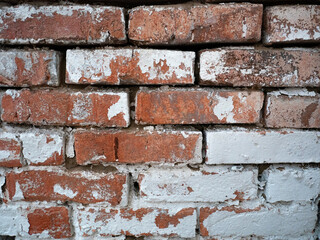 Grunge texture old brick wall.
