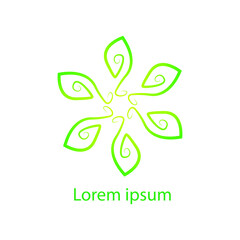 Tree leaf vector logo design, eco-friendly concept.