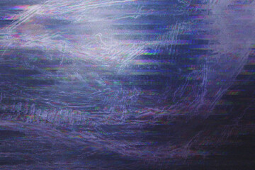 blue glitch art design texture background