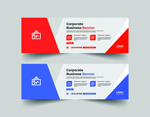 Corporate and digital business marketing promotion facebook cover template, instagram cover template, social media cover template