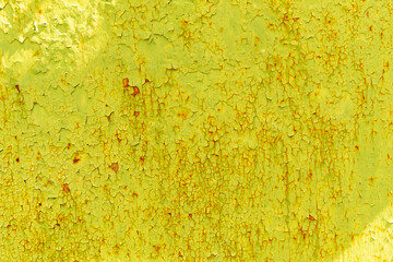 old rusty yellow iron surface. retro background