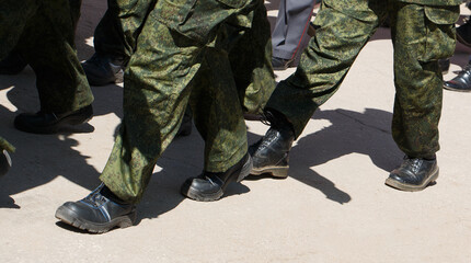 feet step in special shoes