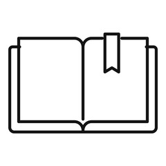 Storyteller new book icon. Outline storyteller new book vector icon for web design isolated on white background