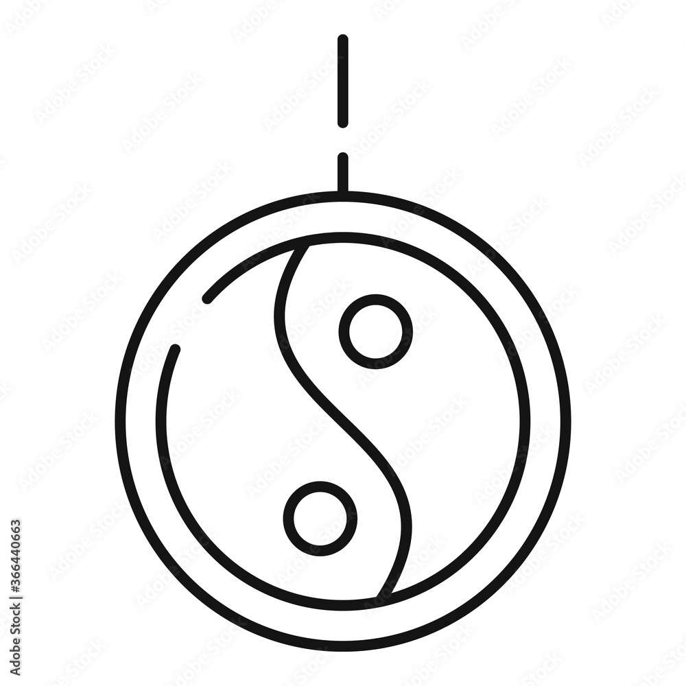 Poster yin yang emblem icon. outline yin yang emblem vector icon for web design isolated on white backgroun