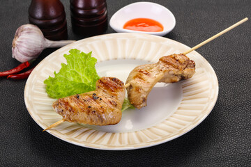 Chicken wings skewer