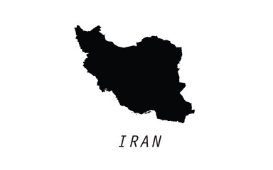 Iran map vector illustration