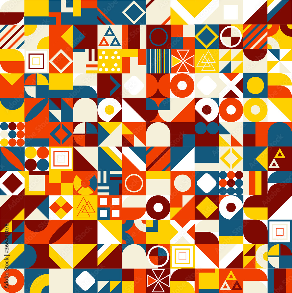 Aufkleber abstract geometric pattern. multicolor figures. texture for print and banner.