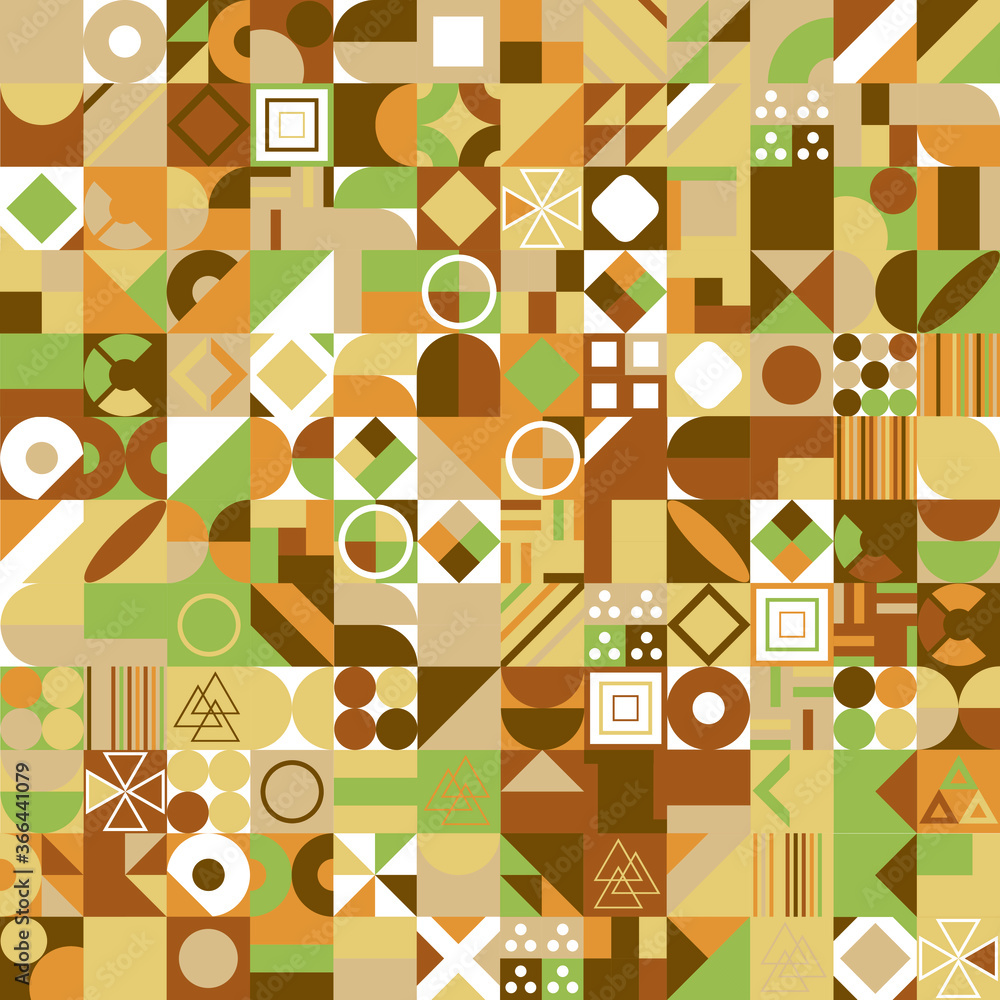 Poster abstract geometric pattern. multicolor figures. texture for print and banner.