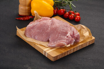 Raw pork meat