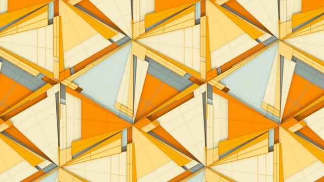 Minimalistic template with colorful geometric shapes 3d render loop animation HD