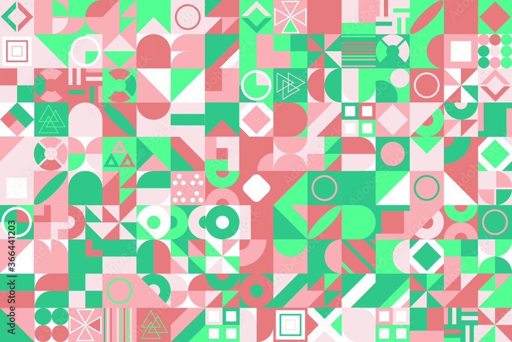 Aufkleber abstract geometric pattern. multicolor figures. texture for print and banner.