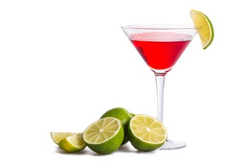 Cosmopolitan Cocktail Drink with Lime