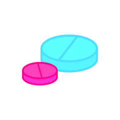 Pill Icon vector design illustration. Pill icon simple sign