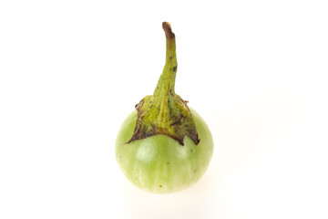 Asian green eggplant - ready for cooking