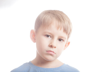 portrait of a 7-year-old boy.