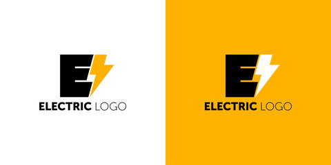 Electricity - vector logo template concept illustration. Gear factory sign. Technology mechanical symbol. Design element.