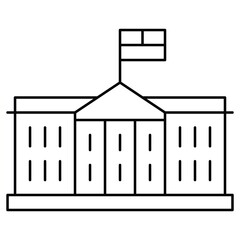 White house, United state independence day related icon