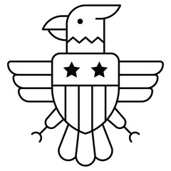 Eagle symbol, United state independence day related icon