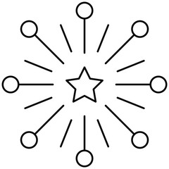 Firework, United state independence day related icon