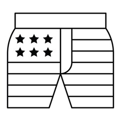 Shorts, United state independence day related icon