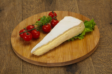 Brie cheese triangle served salad