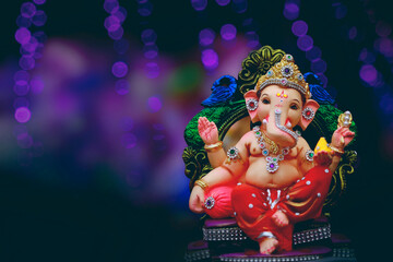 Fototapeta premium Lord ganesha, Indian festival , Happy Ganesh Chaturthi