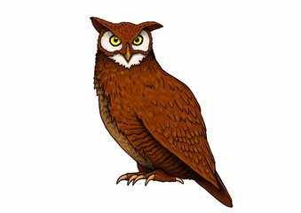 owl on a white background illustration
