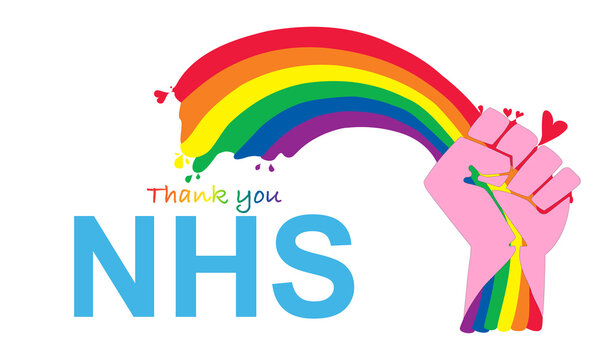 Thank You NHS Hand Holding Rainbow