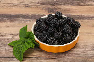 Sweet tasty ripe Blackberry heap