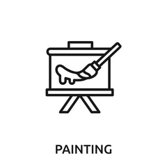painting icon vector. painting sign symbol for modern design.