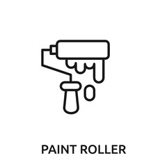 paint roller icon vector. paint roller sign symbol for modern design.
