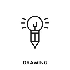 drawing icon vector. drawing sign symbol for modern design.