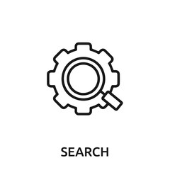 search icon vector. settings sign symbol for modern design.