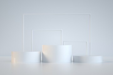 3d rendering of podium with background