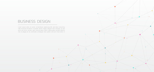 Abstract line polygon design modern stroke pattern style dot colorful