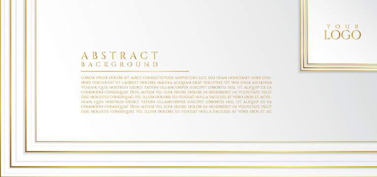 Luxury abstract backgrond white and gold design with space for content