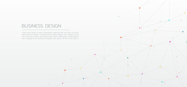 Abstract line polygon design modern stroke pattern style dot colorful