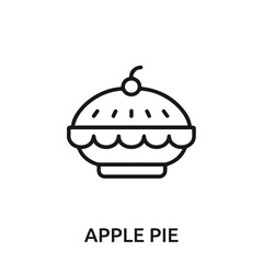 apple pie icon vector. apple pie sign symbol for modern design.