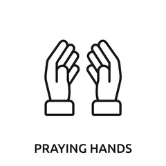 praying hands icon vector. praying hands sign symbol for modern design.
