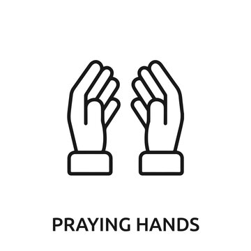 praying hands icon vector. praying hands sign symbol for modern design.
