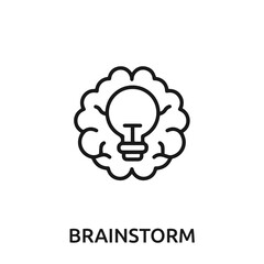 brainstorm icon vector. idea brainstorm icon vector symbol illustration. Modern simple vector icon for your design. brainstorm innovation icon vector	