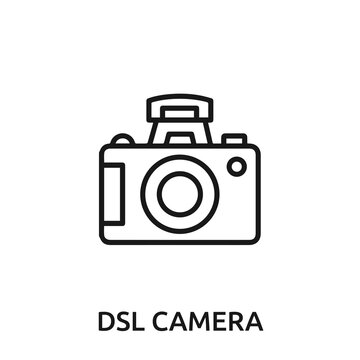 dsl camera icon vector. dsl camera sign symbol for modern design.