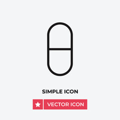 Capsule icon vector. Medical Pill sign