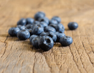 Fresh organic blueberries
