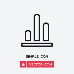 Obraz premium Graphic icon vector. Chart sign